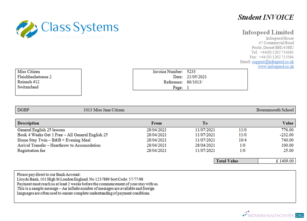 Download Switzerland Class System invoice Photoshop template